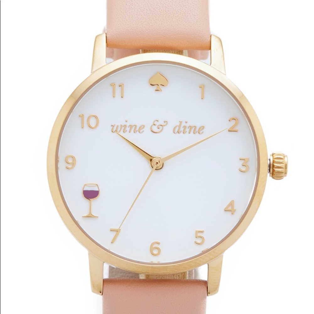 Kate Spade Gold Wine & Dine Watch NWT